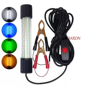 Đèn câu cá DARON 12V, Đèn LED dưới nước màu trắng xanh xanh xanh chống nước, Đèn nhuyễn thể mực siêu sáng 126LEDs Bẫy cá sấu Mồi tìm đèn thuyền ngoài trời