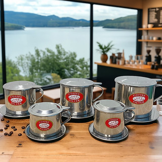 Phin cà phê inox nhiều size lưới gài Long Cam hàng loại I vỏ xanh cho các quán cafe, gia đình - Phương Trang