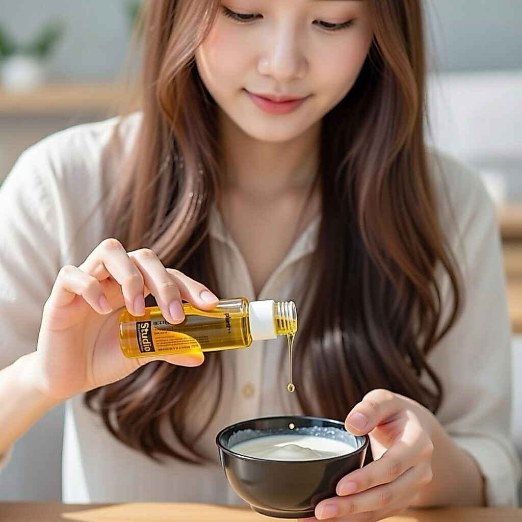 Serum Dưỡng Bóng Tóc Pha Dầu Hấp Ủ Studio Palnt+ Bio_O Hair lọ 30ml