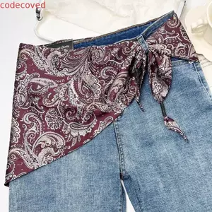 Khăn quàng cổ CODECOVED, Khăn quàng cổ hình tam giác in hoa lụa, Khăn quàng cổ trang trí cổ điển bằng vải Polyester hợp thời trang mùa hè