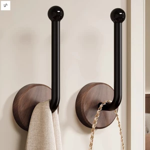 Dụng cụ sắp xếp băng đô bằng gỗ - Lưu trữ treo tường với kiểu kem móc dính chắc chắn