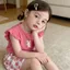✿ Bé Gái Lông Tơ Tay Áo Họa Tiết Tee & Quần Short Hoa 2 Bộ 5 Kiểu Trang Phục Thường Ngày Mùa Hè Cho Trẻ Em