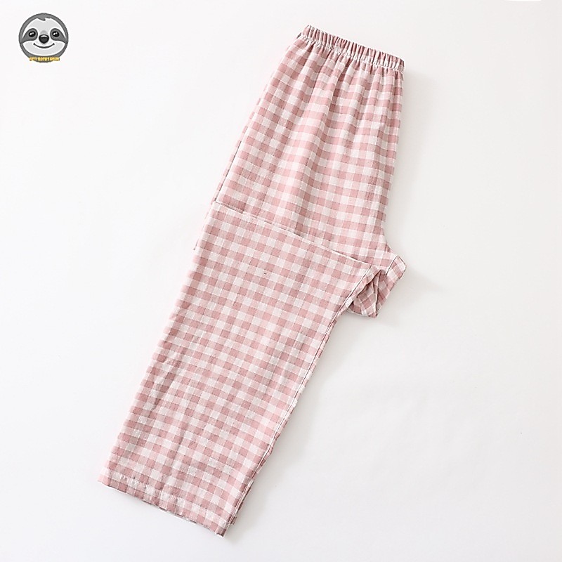 Quần Pyjama Cotton Nguyên Chất Phong Cách Nhật Bản Muji, Chống Muỗi, Thích Hợp Xuân-Hè