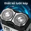 Máy cạo râu điện mini này có thiết kế lưỡi kép, nhỏ gọn và dễ mang theo, thời lượng pin lâu và an toàn khi sử dụng.