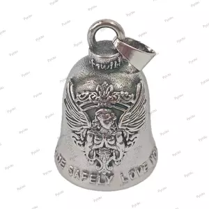 PYCOU Xe Máy Người Bảo Vệ Chuông, Đi Xe An Toàn Yêu Bạn Mặt Dây Chuyền Ác Bẫy Chuông, Vintage Vinking Phong Cách Nhỏ Nhẹ Biker Chúc May Mắn Quyến Rũ