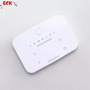 ECK 50 Chiếc Tối Giản Tông Trắng Giấy Dán Thẻ Bông Tai Paing Hiển Thị Thẻ DIY Bông Tai Giá Bán Lẻ Thẻ Nhãn HOT