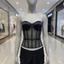 Áo Crop Top mỏng LACYESUK, Áo hai dây nữ xương cá không tay, Lady Bustier Gợi cảm INS thoáng khí có miếng đệm Trang phục mùa hè