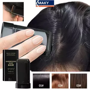 MAKY Màu Tóc Sti Dành Cho Nam Nữ Quily Covers Màu Xám Trắng Tóc Che Khuyết Điểm Hairline Bao Phủ Tức Thì Thuốc Nhuộm Tóc Sti Màu Tóc Applicator Brush VN