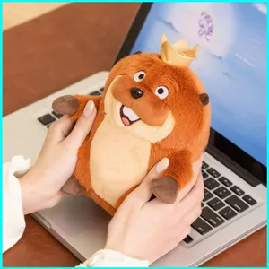 HK1 Dễ Thương Dumb Dễ Thương Beaver Plushie Hoạt Hình Động Vật Nhồi Bông Búp Bê Mềm Đồng Hành Ngủ Sang Trọng Cho Trẻ Em KH1