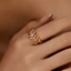 Nhẫn mở Zirconia có thể điều chỉnh - Dây buộc mạ vàng, Trang sức thanh lịch & chống mài mòn
