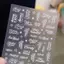 Cá Tuyết Đen trắng thư từ móng tay dán đôi cánh thiên thần thư hỗn hợp thiết kế Holographic Y2K Nail DIY trang trí dán