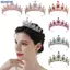 Bluelover Sang Trọng Pha Lê Thanh Lịch Công Chúa Vương Miện Phụ Kiện Tóc Tiara Cho Nữ Đảng Kim Cương Giả Cưới Cô Dâu Vương Miện Đầu Mới Trang Sức