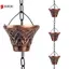 Dây chuyền mưa, máng xối Downspouts Diverter Đồng kim loại ngoài trời Phần mở rộng nước mưa kẻ sọc, 12 cốc VN