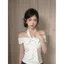 Áo thun ngắn tay một vai chấm bi màu trắng dành cho nữ Mùa hè Phong cách mới Slim-Fit Slimm