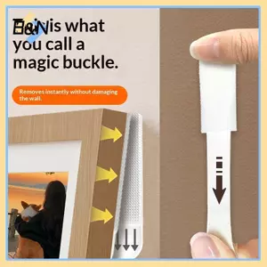 B & N 12 / 24 Bộ Dải Treo Hình Hai Mặt Dính Móc Vòng Băng Để Gắn Khung Ảnh Cố Định DIY Trang Trí Tường Stiers.