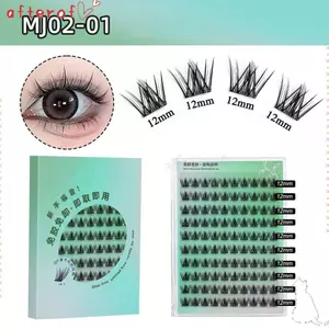 Lông mi tự dính AFTEROF, Lông mi mềm tự dính Cụm riêng lẻ Lông mi không keo, Handmade Không cần keo Có thể tái sử dụng DIY Press on Mi Nối mi