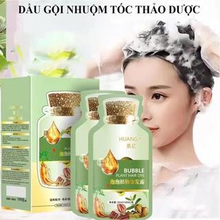 Thuốc nhuộm tóc thảo dược có thể che phủ tóc bạc và tóc nâu, nuôi dưỡng tóc, giúp tóc khỏe mạnh và bóng mượt.
