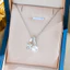Thiết kế thời trang Ngọc trai hoa Zircon Thép titan Vòng cổ ngọt ngào cá nhân