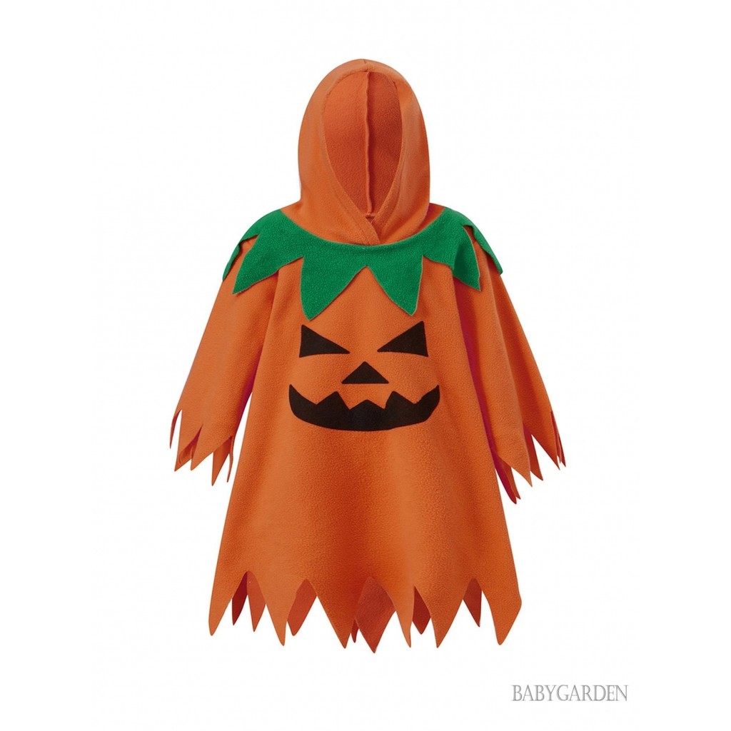 2-8 Tuổi Trẻ Em Halloween Bí Ngô Cosplay Trang Phục Có Mũ Trùm Đầu Dễ Thương Áo Cho Tiệc Ngày Lễ Trang Phục