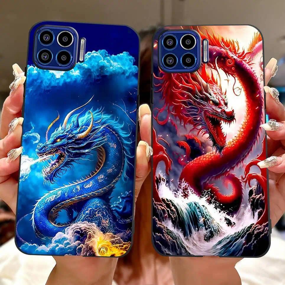 Ốp Lưng Cho Motorola One Marco One Vision Ốp lưng Moto One 5G Coque Hoa Bướm Rồng Động Vật Sư Tử Mờ Mềm Ốp Lưng