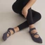 Tất GIL Pilates, Tất tập Yoga chống trượt đàn hồi, Tất Cotton thoáng khí thông thường Harajuku Street Mid Tube Tất nữ