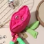 Ví đựng tiền xu CPINCP Tulip, Túi đựng tai nghe hoa tulip bằng vải mềm, dễ thương với túi xách có móc khóa dây đeo cổ tay