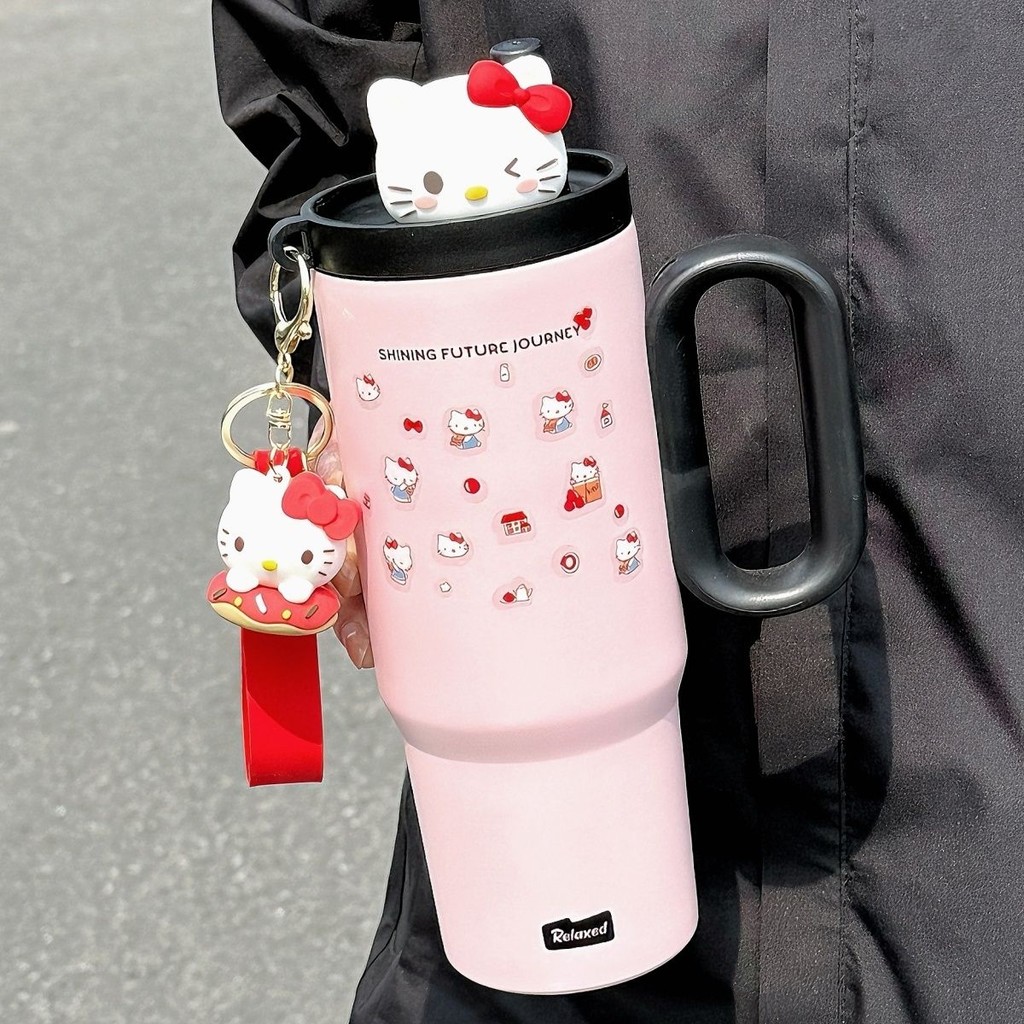 Sanrio Kuromi Bình Giữ Nhiệt Cinnamoroll Sippy Cốc Nước Giai Điệu Bình Chân Không Kawaii Thép Không Gỉ Công Suất Cao Cách Nhiệt Cốc
