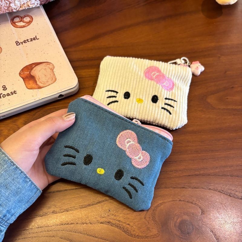 ‌Ví Mini Hello Kitty - Hộp Đựng Chìa Khóa & Hộp Đựng Thẻ Dễ Thương, Ví Nhỏ Cho Học Sinh Bảo Quản Tai Nghe / Son Môi‌