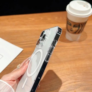 [JLK] Ốp từ tính siêu mỏng bằng nhựa cứng trong suốt sang trọng cho iPhone 17 Air 16E 16 15 14 Plus 13 12 11 Pro Max Vỏ bảo vệ Camera