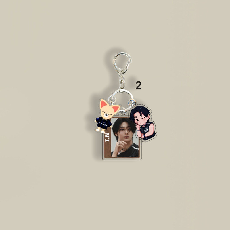 HK1 Stray Kids Acrylic Móc Khóa Thứ Tư Album Mới KARMA Mặt Dây Chuyền Bang Chan Phụ Kiện SKZOO Ngoại Vi KH1