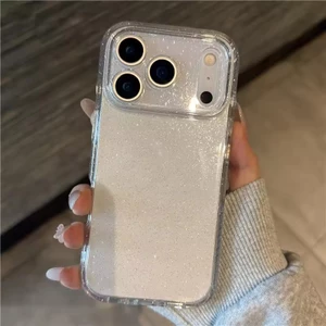 Ốp điện thoại chống sốc trong suốt lấp lánh sang trọng cho iPhone 17 17Air 17Pro 17Pro Max 16 15 14 13 12 Pro Max Ốp điện thoại cứng bảo vệ ống kính trong suốt