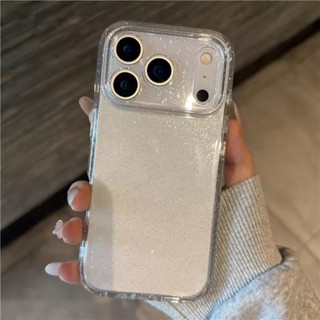 [JLK] Ốp điện thoại chống sốc trong suốt lấp lánh sang trọng cho iPhone 17 17Air 17Pro 17Pro Max 16 15 14 13 12 Pro Max Ốp điện thoại cứng bảo vệ ống kính trong suốt