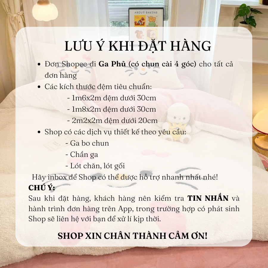 (SGN328) Bộ Vỏ Chăn Ga Gối Nỉ Nhung Hoạt Hình Đáng Yêu Ngộ Nghĩnh - MemMinBedding Luxury