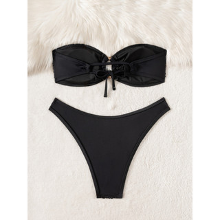 Đồ bơi bikini hai mảnh màu trơn nàng tiên cá bandeau