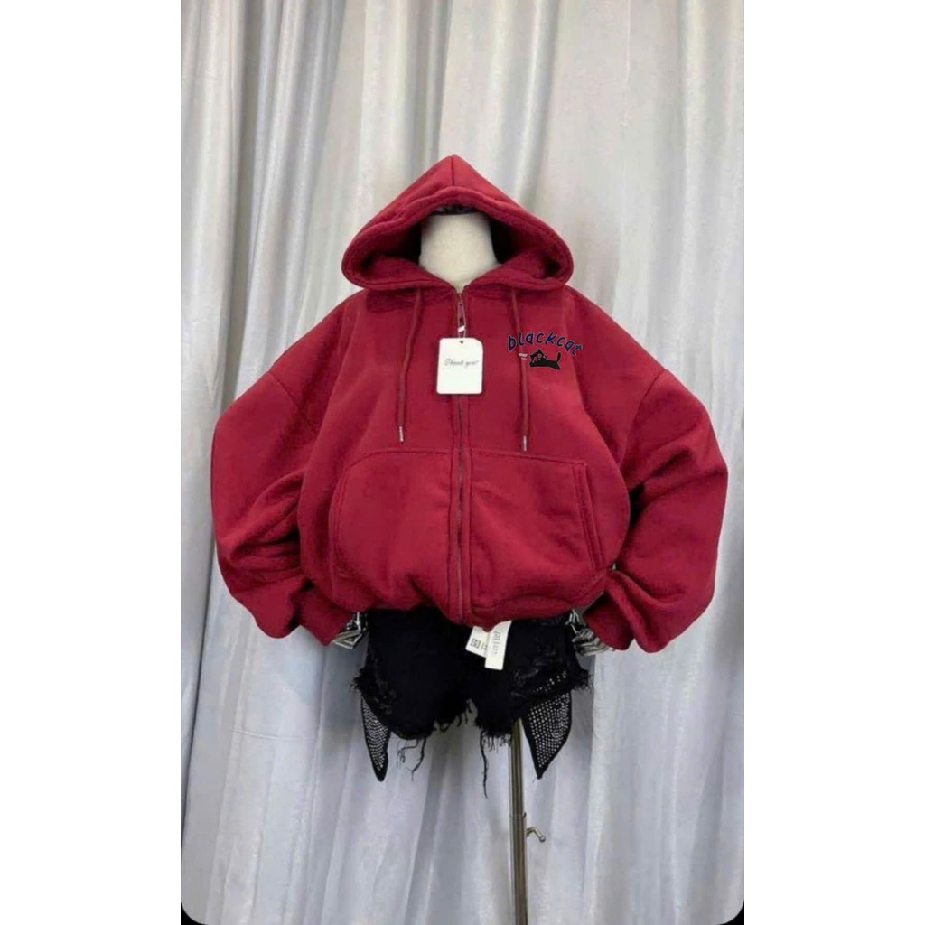 Áo khoác nỉ hoodie  díp unisex - Khoác nỉ dáng rộng Thubio cho nam nữ thời trang-CHANG3158