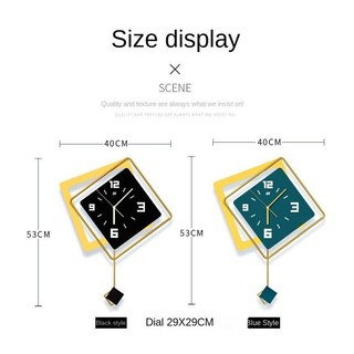 Đồng hồ treo tường xoay hiện đại Phòng khách Bắc Âu Thời trang treo tường Đồng hồ trang trí tường Đồng hồ