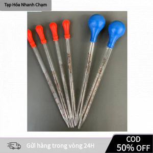 【COD】Bộ Pipet Thủy Tinh 5ml 10ml Có Vạch Chia Kèm Bóng Bóp Cho Phòng Lab – Dễ Sử Dụng