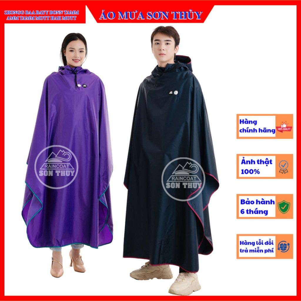 (K27) Áo mưa không kính, không lỗ xỏ gương K27 chính hãng Sơn Thủy, áo mưa siêu nhẹ thời trang cao cấp  aomuasonthuyhn