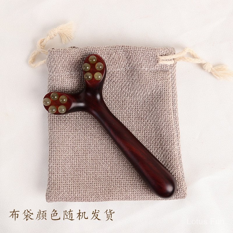 Gỗ tử đàn ngũ châu hươu sừng lược mắt da đầu kinh mạch mát xa đầu điểm huyệt bạt gân chăm sóc sức khỏe lược