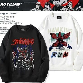 Cặp Đôi Stranger Things Cổ Tròn Dài Tay Cho Nam Nữ - Bộ Phim Truyền Hình Mỹ