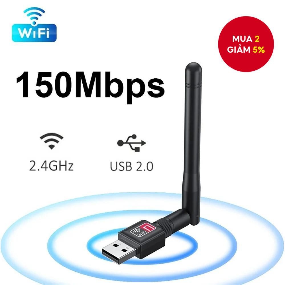 Mini USB WiFi Adapter 150Mbps 2.4G Thẻ Mạng Không Dây USB LAN Dongle ...