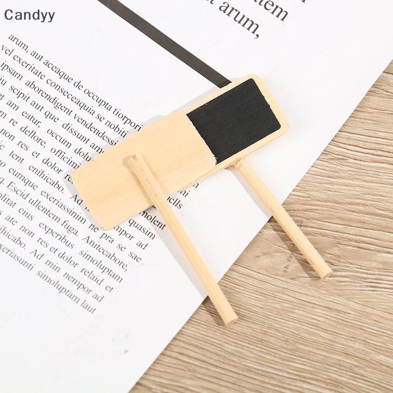 NDY 50 gỗ tin nhắn đá phiến hình chữ nhật kẹp bảng thẻ ghi nhớ nhãn N