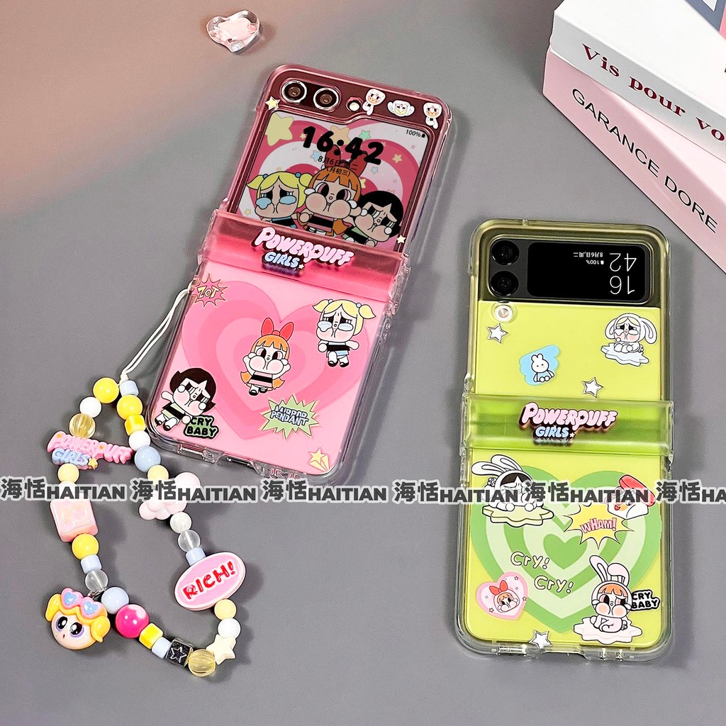 Thích Hợp Cho Samsung Galaxy ZFlip7 Phim Hoạt Hình Ngộ nghĩnh Trái Tim Cô Gái Vòng Tay Vỏ Điện Thoại Cho zflip6 zflip5 zflip4 zflip3 N3flip Mixflip Dây Gấp Vỏ Bảo Vệ Dễ Thương
