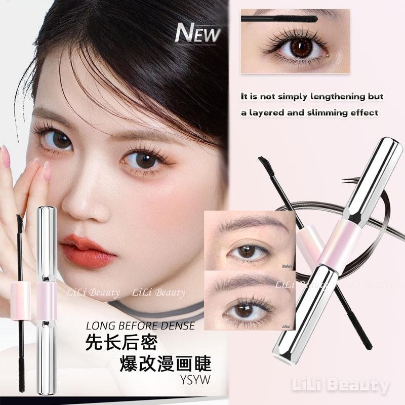 Mascara Khối Lượng Và Chiều Dài Hai Đầu Chống Thấm Nước Uốn Miếng Lót Lâu Dài Kéo Dài Trang Điểm Mắt Lông Mi ewoekvn