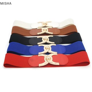 Misa Buckle Co Giãn Thắt Lưng Rộng Rộng Cummerbund Dây Thắt Lưng Phụ Kiện Nữ
