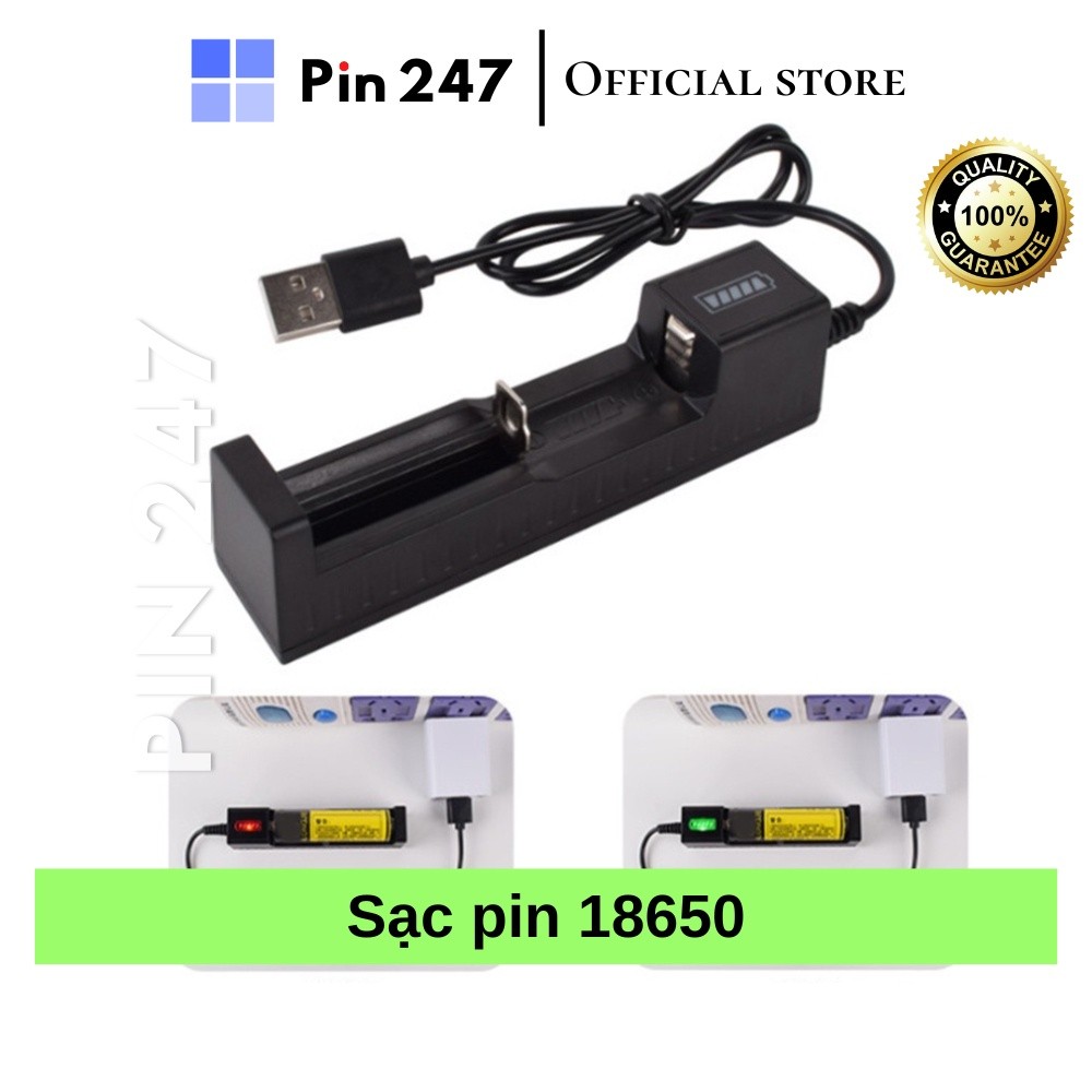 Hàng loại1 Sạc Pin Li-ion 3.7V 18650, 14500, 16340... (Có ngắt khi đầy ...