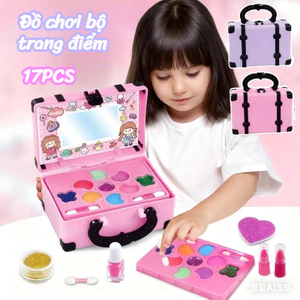 Đồ chơi bé gái bộ trang điểm Kuromi/Melody,Hộp dụng cụ trang điểm đồ chơi cho bé,Đầy Đủ Dụng Cụ Phấn, Son, Làm Móng.