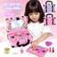 Đồ chơi bé gái bộ trang điểm Kuromi/Melody,Hộp dụng cụ trang điểm đồ chơi cho bé,Đầy Đủ Dụng Cụ Phấn, Son, Làm Móng.