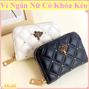 Ví nữ cầm tay mini ngắn khoá kéo hoa văn nổi