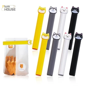PlumHOUSE Kẹp niêm phong túi thực phẩm dễ thương, bộ 1/4/8/12 chiếc, có thể tái sử dụng